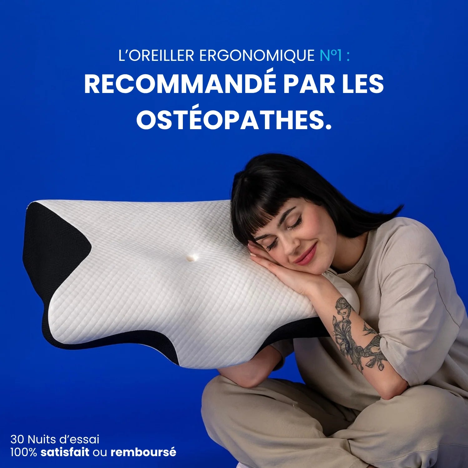 Oreiller Cervical Ergonomique à Mémoire de Forme