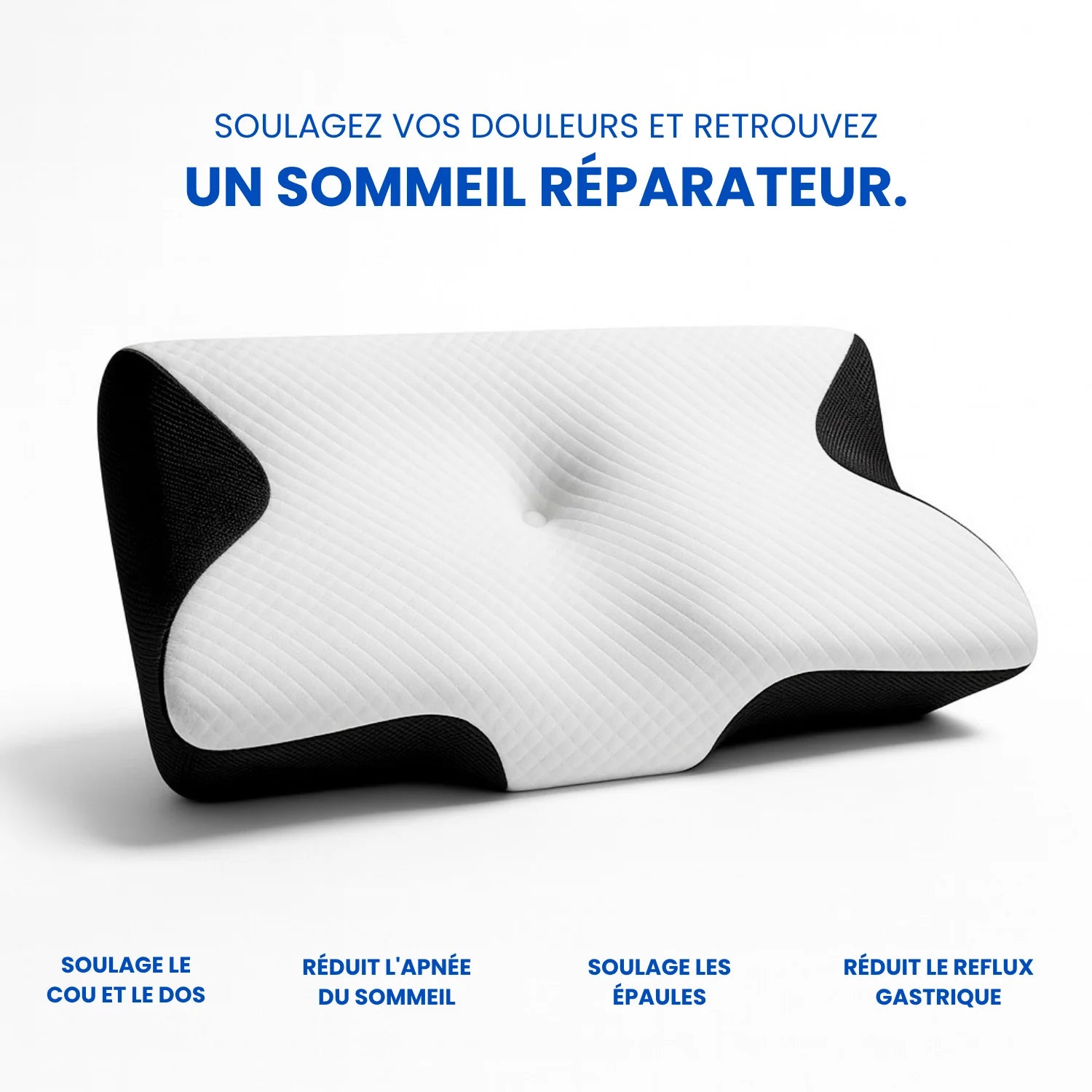 Oreiller Cervical Ergonomique à Mémoire de Forme